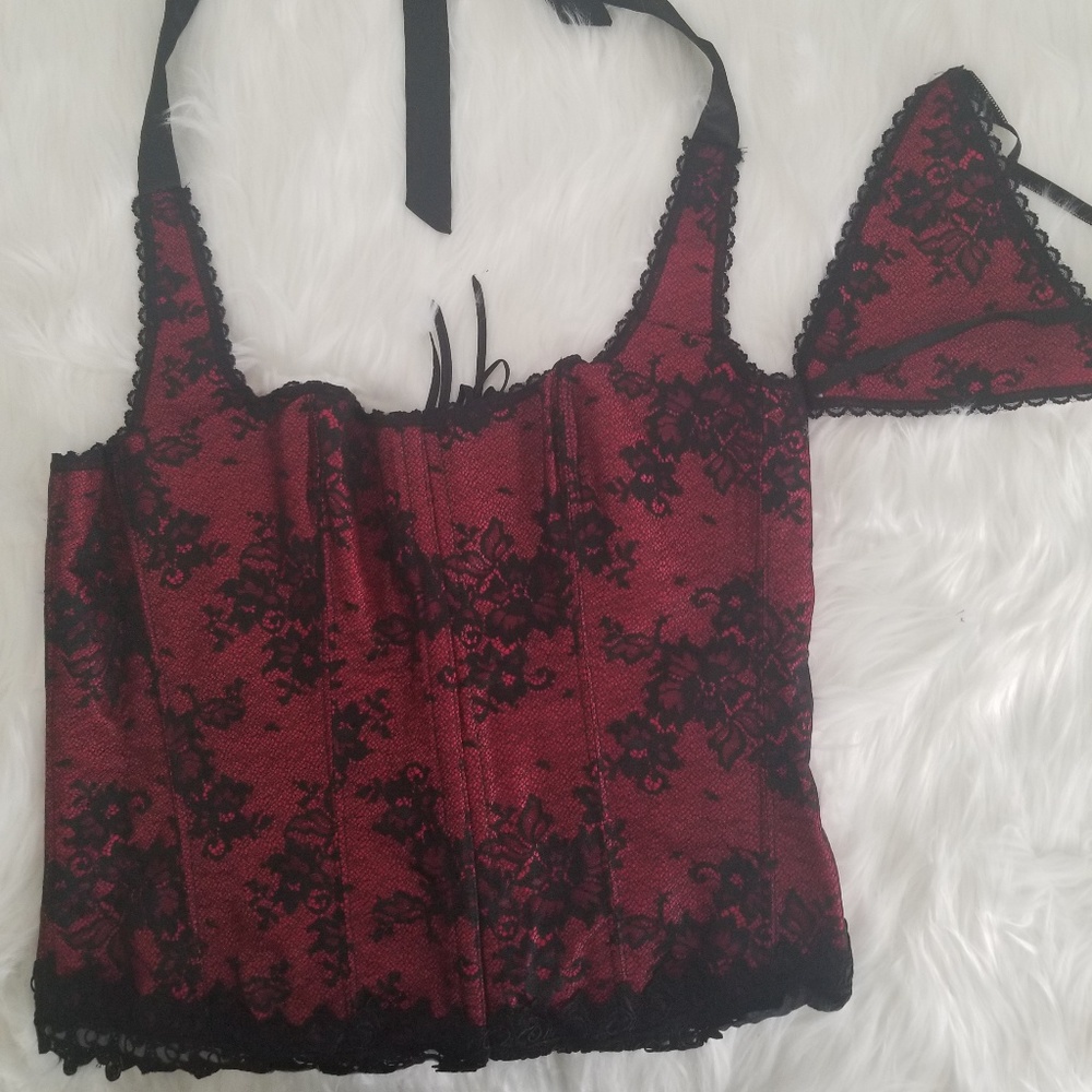 Fredricks of Hollywood halter top Corset